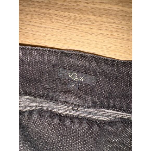 Rails Deanna Belted Denim Wrap Mini Skirt Black Pearl wash womens size S - Picture 2 of 5